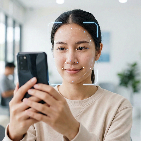 แสกนใบหน้าวัดค่าสุขภาพ